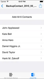 My Contacts Backup Pro (Easy contacts backup) screenshot 0