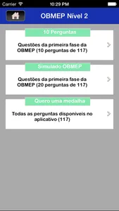 Simulado Olimpíadas de Matemática OBMEP Nível 2 screenshot 1