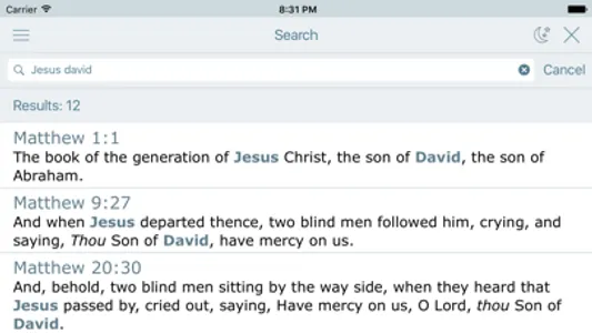 Holy Bible. New Testament. The King James Version screenshot 3