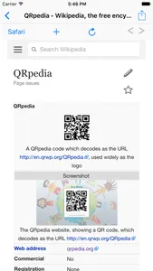 QRpedia screenshot 1