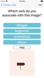 German Irregular Verbs Wizard screenshot 2