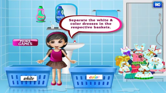 Arya Washing Clothes Kids Game screenshot 1