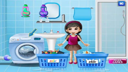 Arya Washing Clothes Kids Game screenshot 2