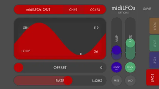 midiLFOs - midi modulator screenshot 0