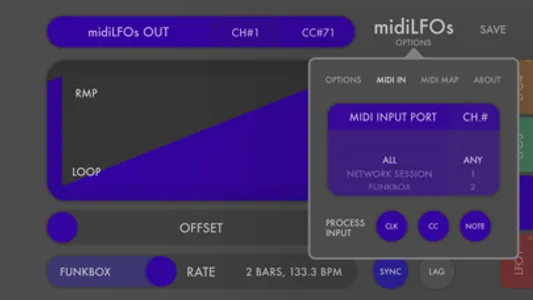 midiLFOs - midi modulator screenshot 1