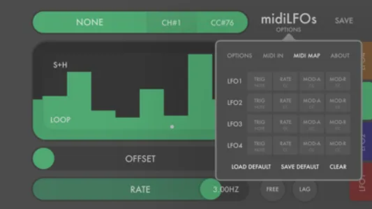 midiLFOs - midi modulator screenshot 2